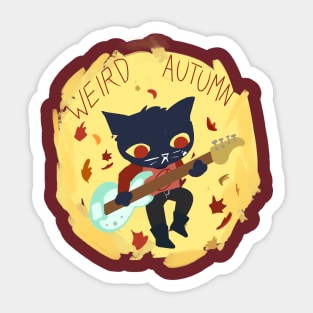 weird autumn Sticker